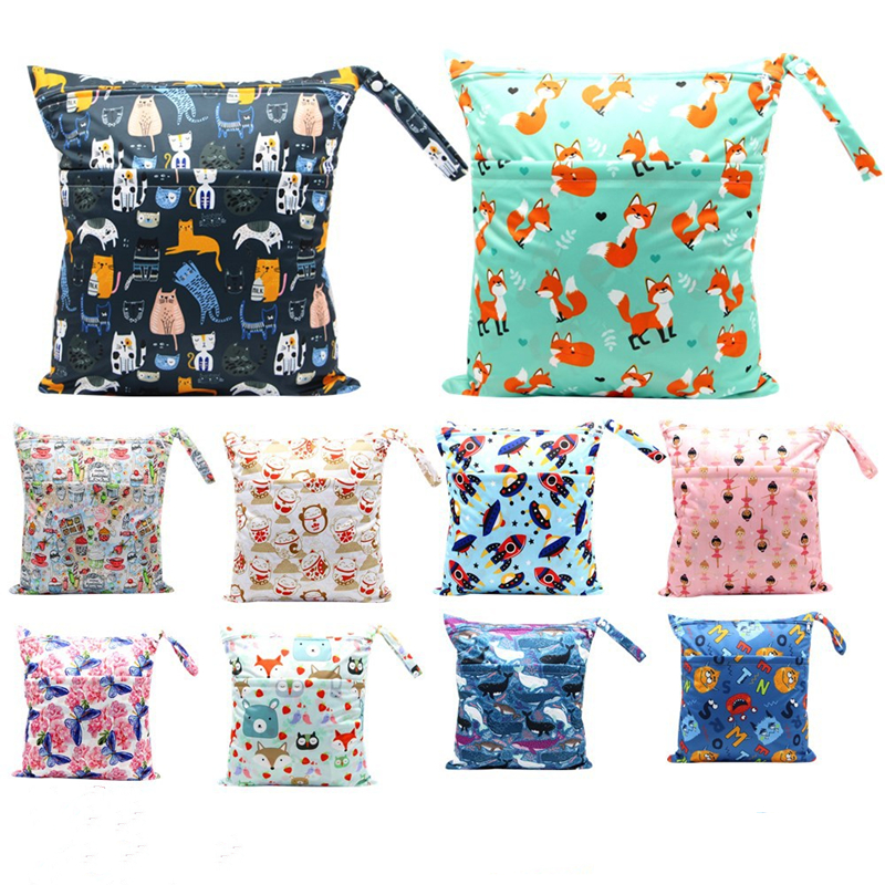 Crib hanging bag multifunctional diaper bag diaper bag diaper not wet storage bag BB cart storage bag out cart carrying bag