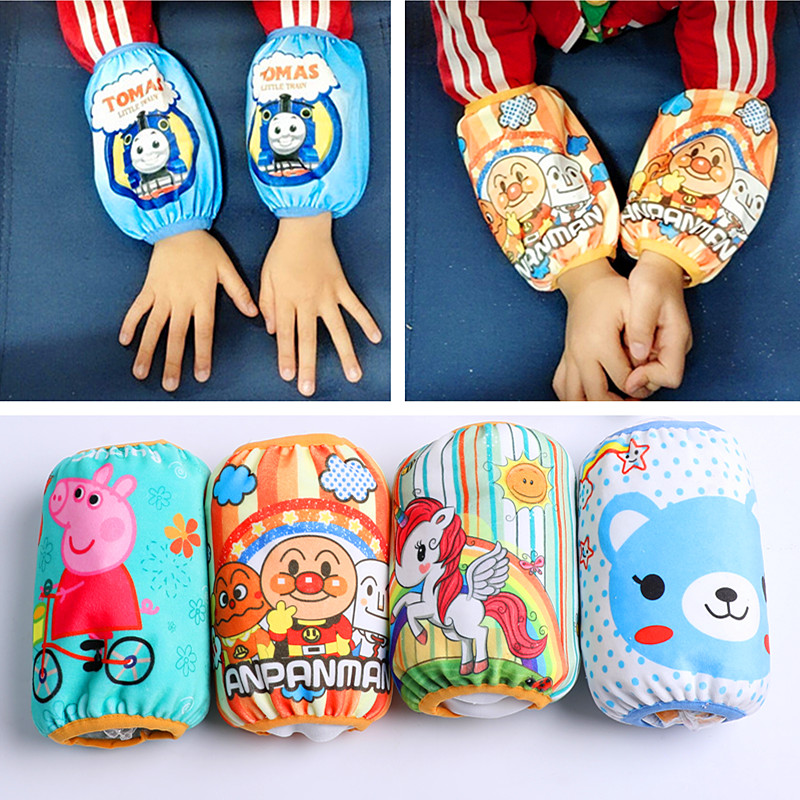 Autumn and winter short children sleeves cute cartoon anti-dust anti-fouling baby sleeveless sleeve protective sleeve baby sleeveless sleeve student sleeve