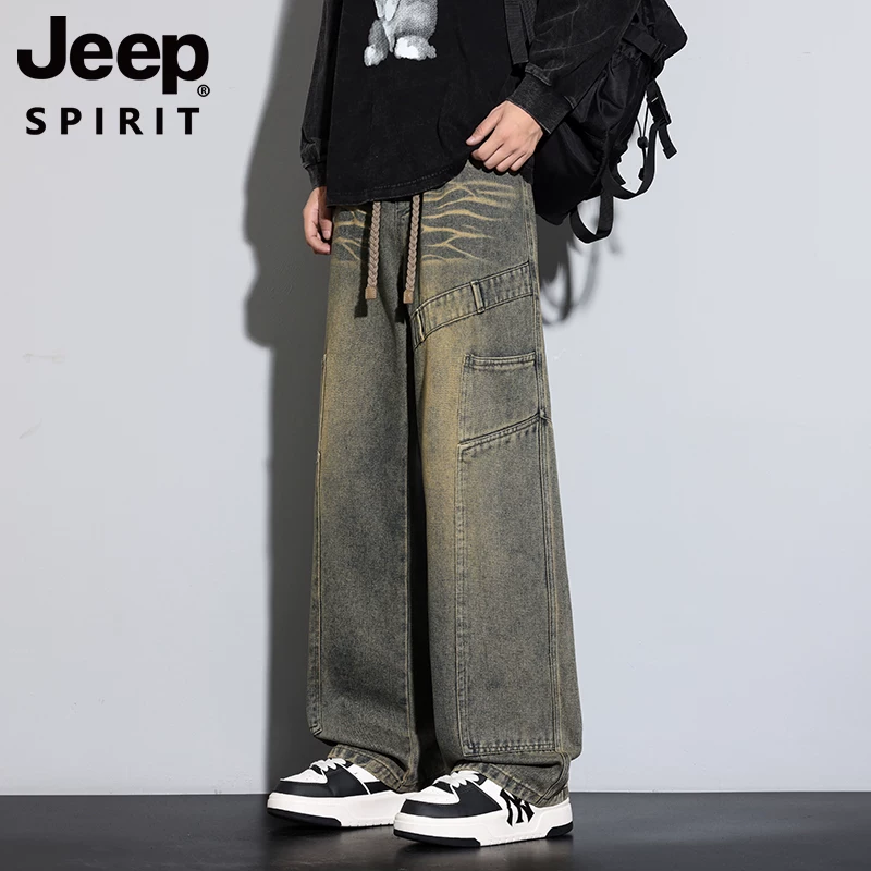 JEEP SPIRIT Jeep, ретро джинсы, брюки для отдыха, размер, свободный прямой крой
