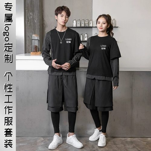 Парикмахерская, парикмахерская, ассистент на парикмахерской, ассистент горячий техник для окрашивания KTV Bar Официант рабочая одежда с длинным -костюм