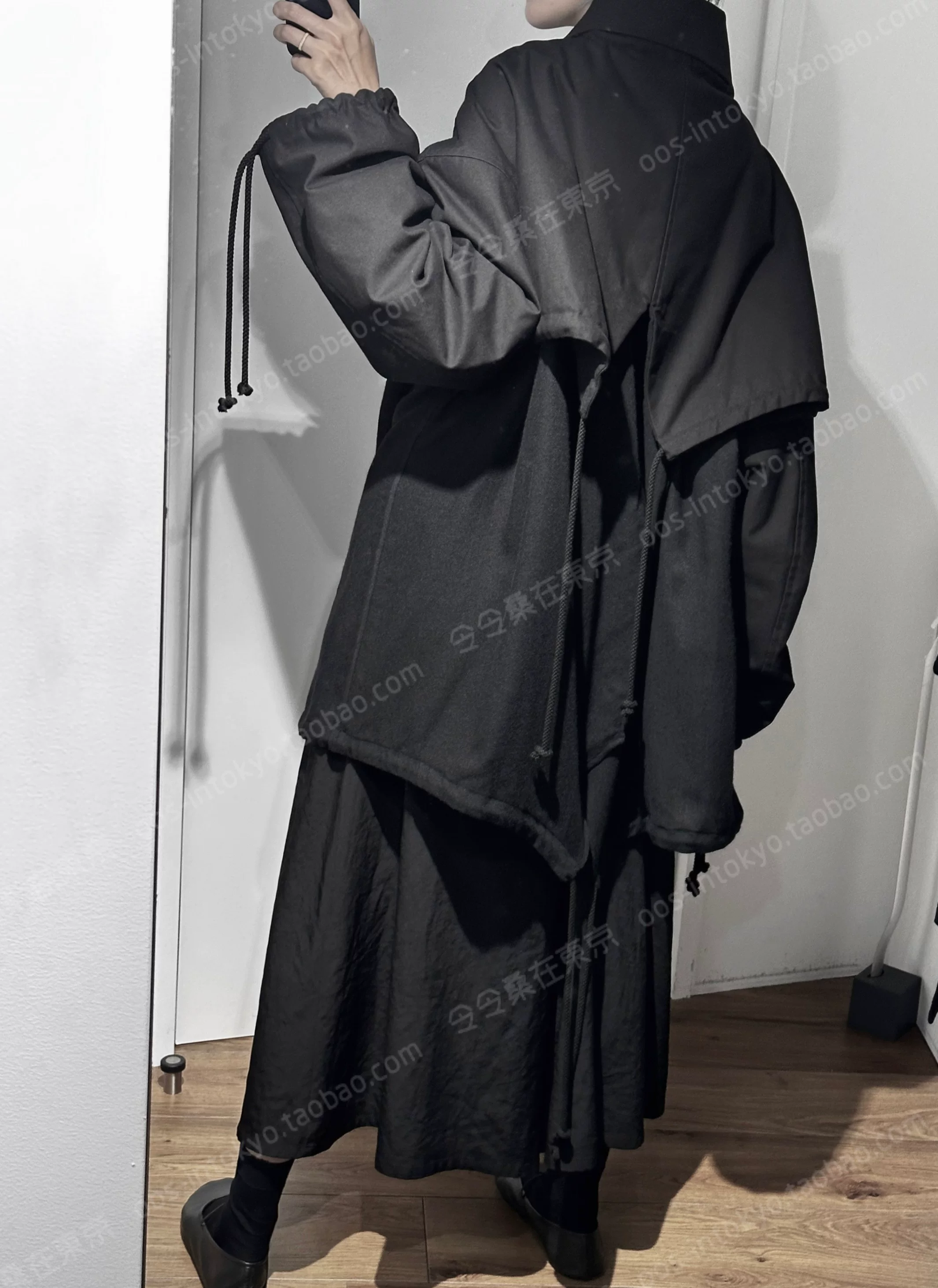 !LOOK6 Японский агент по закупкам Yohji Yamamoto 23AW карманный шнурованный плащ