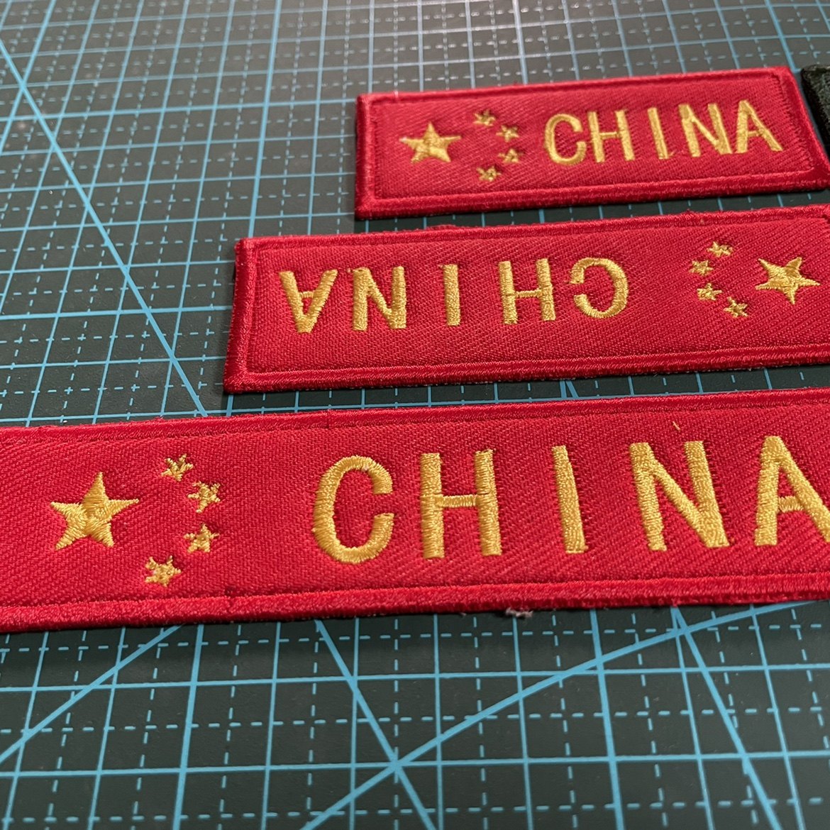 Embroidery Five Stars Red Flag Strip Chest Bar Magic Sticker Outdoor Bag Accessories Badges Badge With Hook Face Morale Arm Stamp