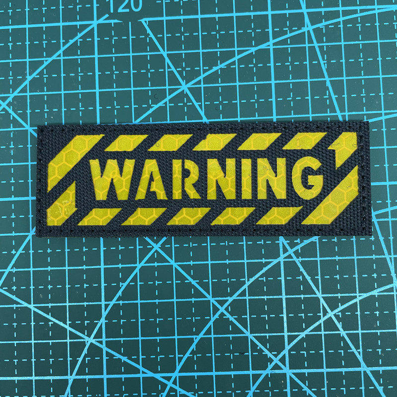 Warning Ir Patches Zebra Crossing Warning Reflective Velcro Patches Military Tactical Vest Patches Badge Patches