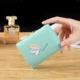Ưu đãi đặc biệt Đơn giản ngắn Bà Ví Lá Sinh viên Nữ Ba gấp Khóa đa chức năng Khóa ví Nhật Bản và Hàn Quốc