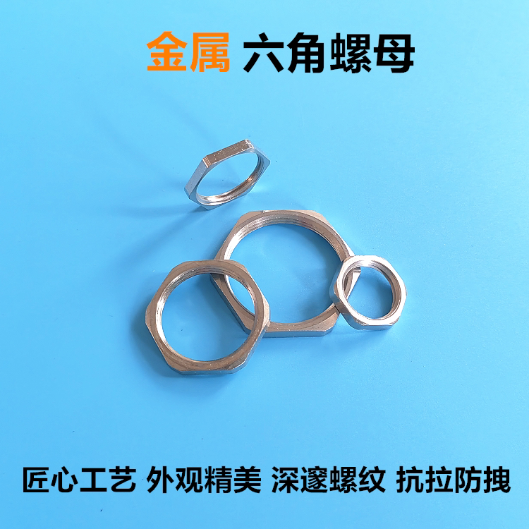 PG29 金属六角螺母铜锁紧防松拼紧螺帽紧固螺丝并帽M PG公英德制