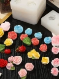 多多乐手工 Трехмерная силиконовая форма с розой в составе, аромотерапия, DIY