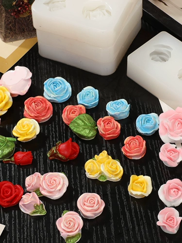 多多乐手工 Трехмерная силиконовая форма с розой в составе, аромотерапия, DIY