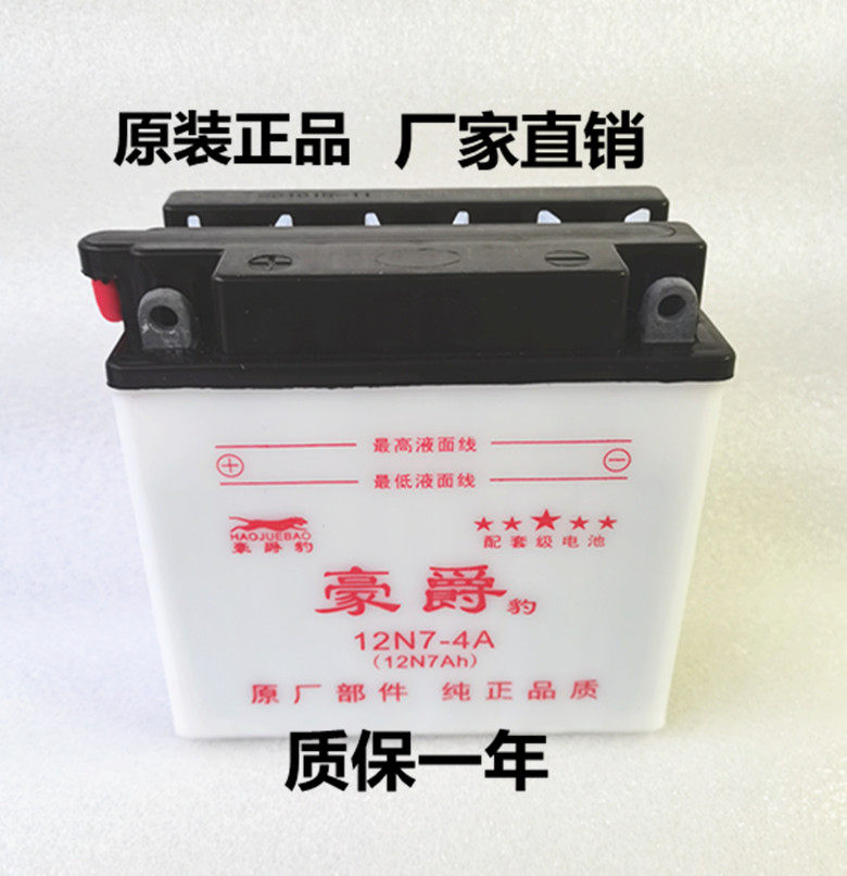 Applicable drill leopard silver leopard taiko locomotive storage battery 12N7-4A Honda king 12V7A rider car water battery