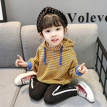 Female Baby Casual Clothing Spring Autumn Clothing Foreign Air 2022 New Baby Trendy Fall Beat Bottom Shirt 1-3 Pure Cotton T-shirt