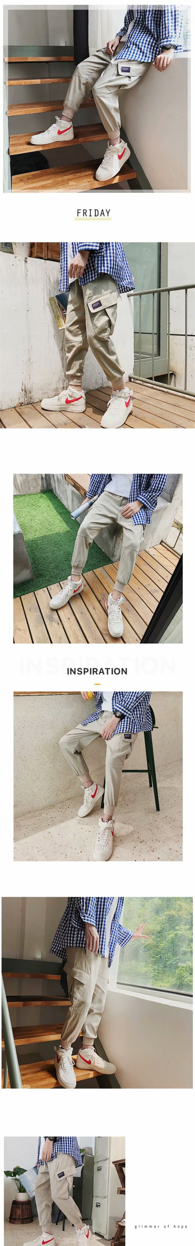 Mùa đông hoang dã cộng với nhung dày đa túi thương hiệu quần âu quần yếm nam quần liền quần Nhật Bản quần áo nam đẹp