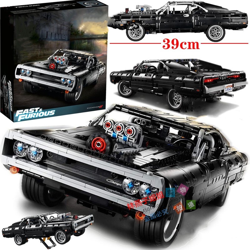 2026 New Product Mechanical Set Fast and Furious Dodge Charger Challenger Racing Car Building Blocks Adult Boys Gift