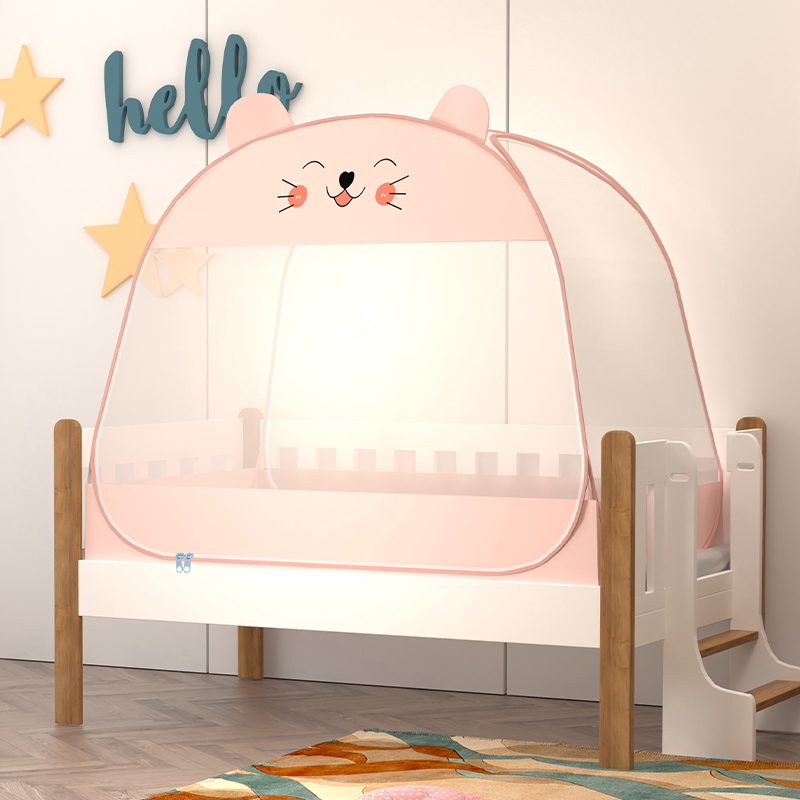 Children Mongolian bunches mosquito nets Princess crib bb children mosquito nets baby-free installation can be folded universal full cover style