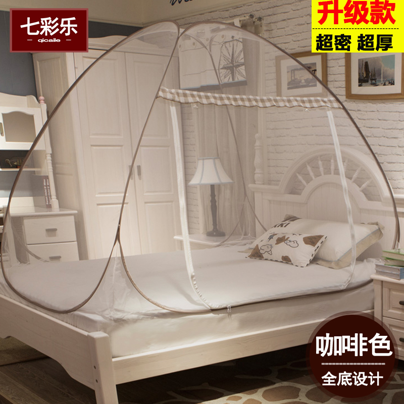 Muỗi net yurt sinh viên miễn phí lắp đặt 1.5 M giường dây kéo dưới đơn cửa đôi duy nhất 1.2 m 1.8 m giường muỗi net