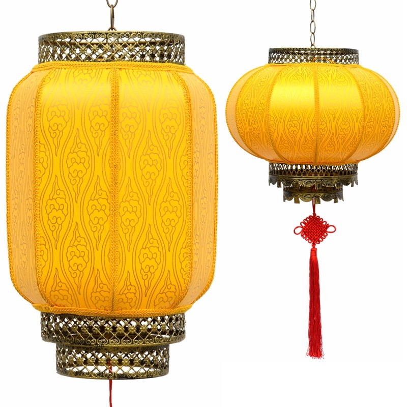 Yellow Xiangyun Lantern Outdoor Waterproof Chinese Imitation Ancient Retro Decoration Wedding Palace Lantern Advertisement Set To Print Character Lamp Shade