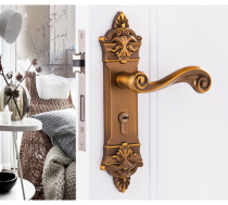 Leifei interior door bathroom bedroom silent wooden door lock European and American door lock