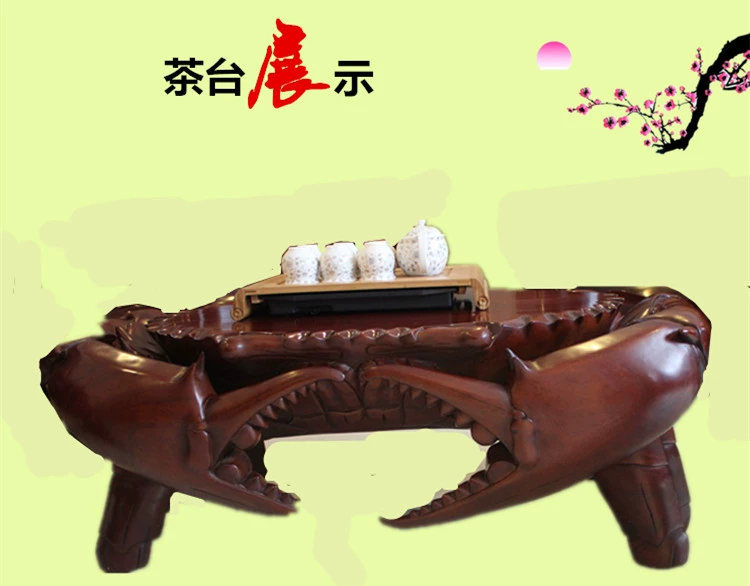 Big Crab Ghế Indonesia Iron Pear Tree Root Tea Root Root Khắc Toàn bộ Nội thất gỗ gụ Trang trí toàn bộ Gỗ Khắc Bàn trà Bàn trà - Các món ăn khao khát gốc