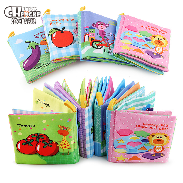 2017 foreign trade baby boob book early teaching toy baby English Cognitive Palm Book Ripping without crappy with paper BB called