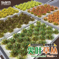 Pointed Foliage Grass Ground Weed Vegetation Model Combat Hammer 40k Sitcom Blind Box Sandpan Building DIY