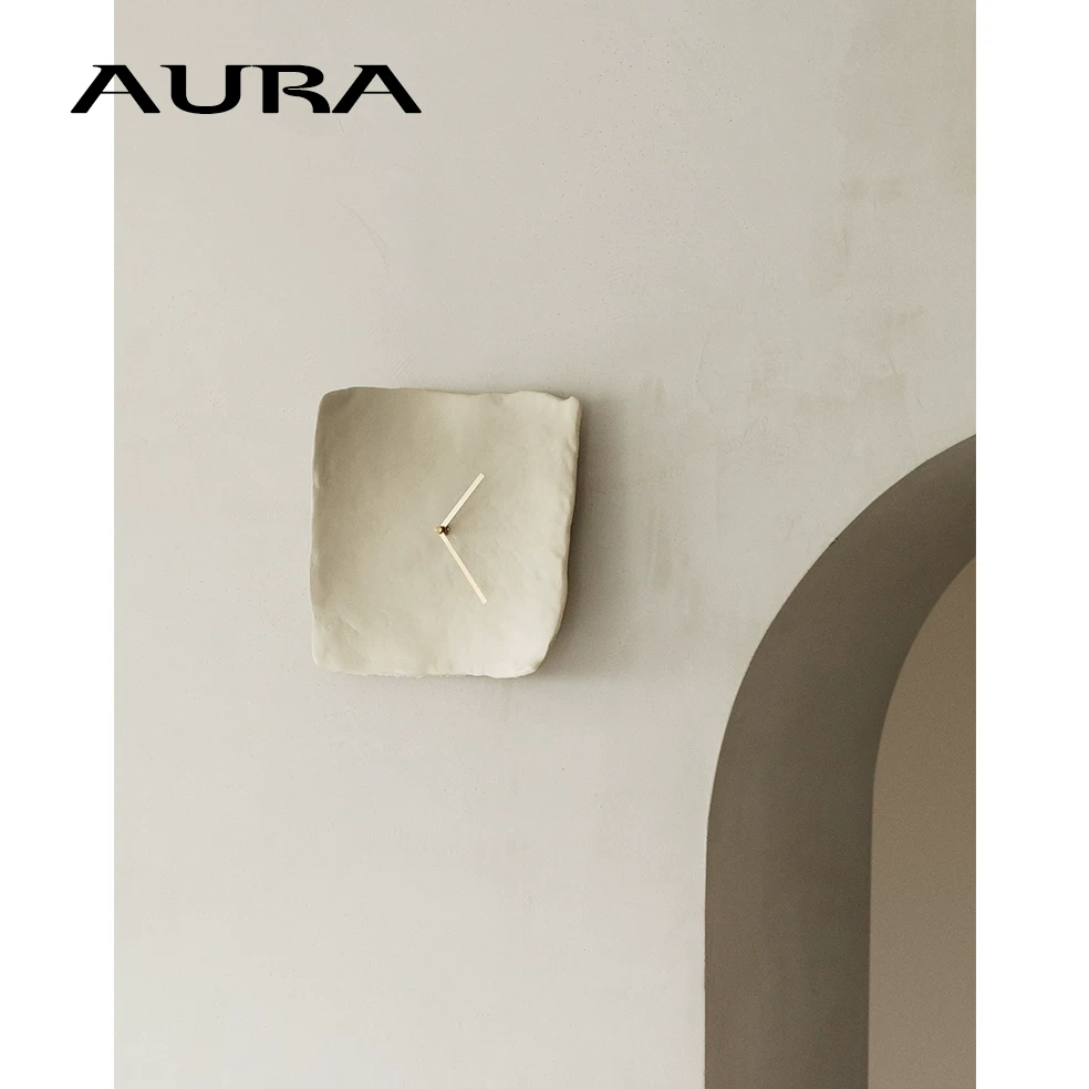 Стенные часы AURA ретро, простые настенные часы в стиле Nordic wabi-sabi, средневековый стиль творческие часы, декоративные часы с солнечным движением