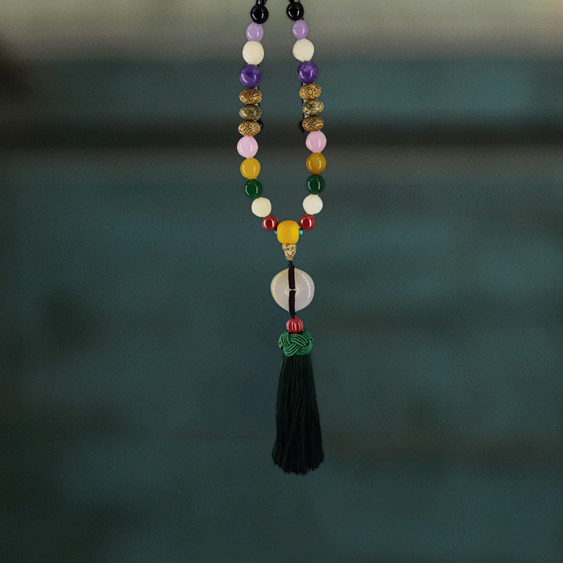 Brother original design agate safety buckle Bodhi car pendant decoration pendant car security men and women car pendant