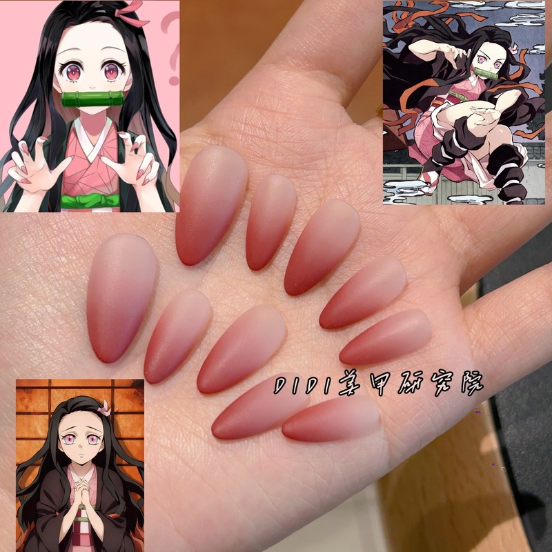 Demon Slayer: Kimetsu No Yaiba Yoriichi's Same Style Wearable Nails, Short Cute Anime Two-Dimensional Cosplay Spring and Summer Handmade Nail Art Demon Slayer: Kimetsu No Yaiba Yoriichi's Same Style Wearable Nails, Short Cute Anime Two-Dimensional Cosplay Spring and Summer Handmade Nail Art