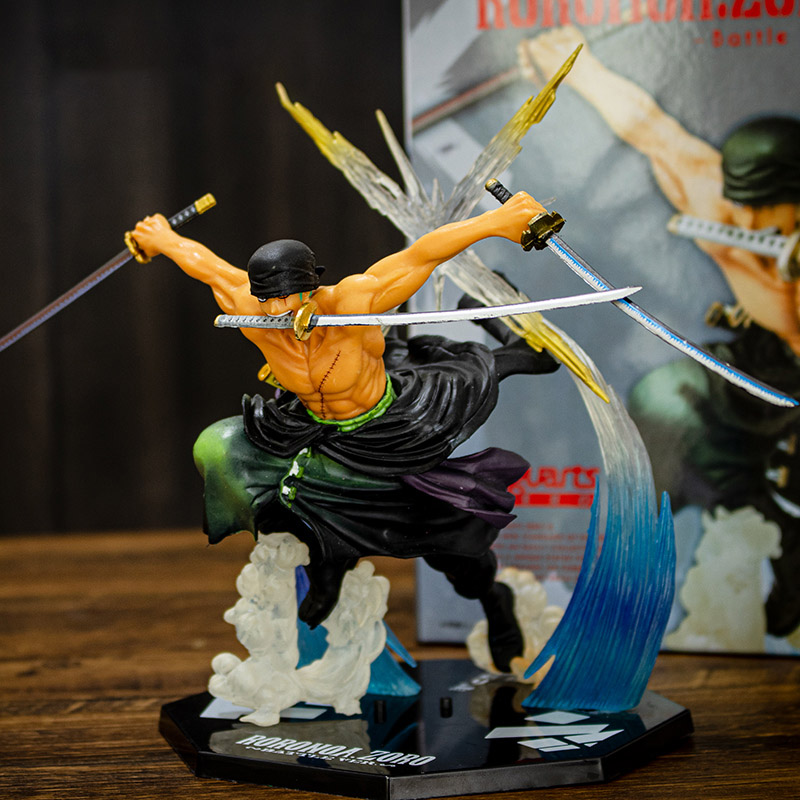 Ghost cut Zoro three thousand world model One Piece large Zoro three knife flow ZORO model domestic doll statue