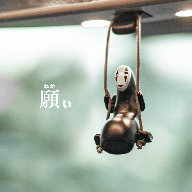 Miyazaki Jun No Face Male No Face Male Swing Set car Decorative Pendulum Pendant Mini Paparazzi Toy Creative Cute