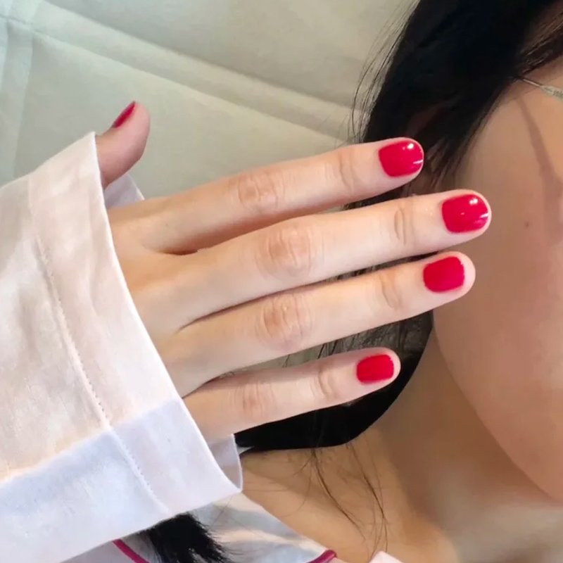 Lelmol Nail Polish 45 Zhuying 2025 New Red Oil-Based Long-Lasting Non-Peelable No-Bake Quick-Drying Brightening True Red