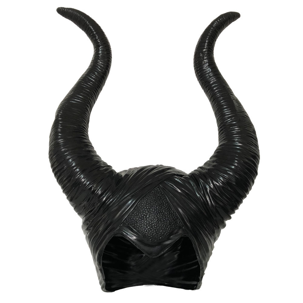 Maleficent Horns Cosplay Mask Headgear Black Queen Helmet Cap Headcire Halloween Masquerarade Parts22