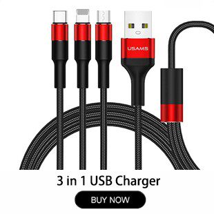 USAMS-2A-3-в-1-USB-кабель-для-iPhone-Xs-max-XR-тип кабелей для мобильных телефонов