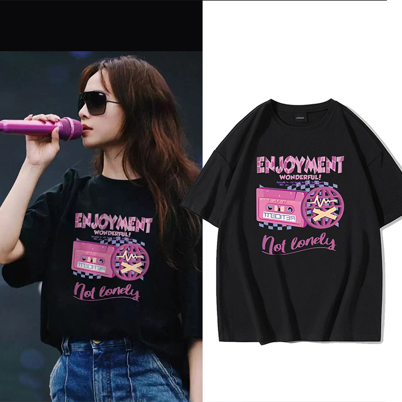 2026 Tsai Yiling World Tour Concert Pleasure Merchandise Fan Clothing Same Style Short-Sleeved T-Shirt Pure Cotton Print