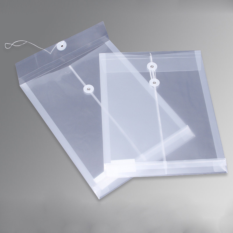 A4 transparent archive bag plastic file bag F11 Tangle Rope Transparent file bag Wound Rope archive bag