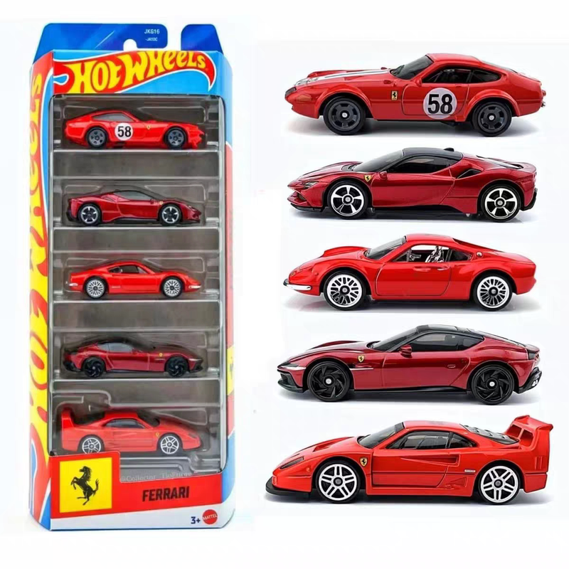 Hot Wheels Regular Pack Five-Pack Ferrari Sf90 F40 12C 365 Alloy Car