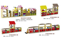 Kindergarten game activities Solid wood corner combination cabinet Childrens toy collection camphor pine wood storage storage rack