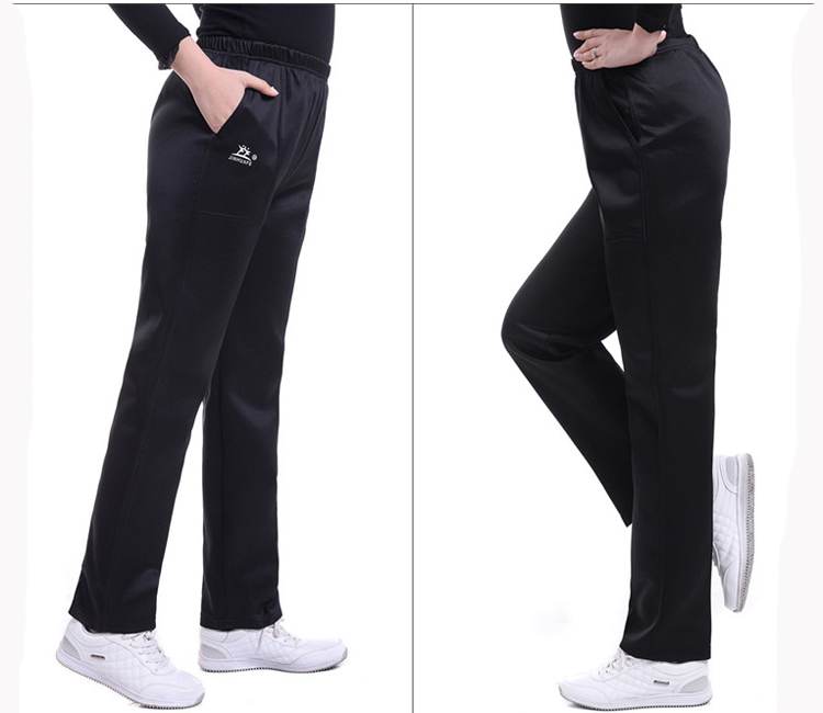 Quần thể thao nữ trung niên và già mùa đông cộng với nhung dày ống thẳng mẹ trung niên phụ nữ cao eo thường quần cỡ lớn áo khoác cho phụ nữ 40 tuổi