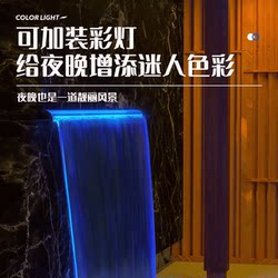 Courtyard stainless steel waterfall water outlet curtain wall water tank water feature wall water outlet water wall ພູມສັນຖານນ້ໍາກະດານນ້ໍາ