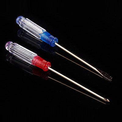 Small Small Screwdriver Mini Crystal Clear Handle With Cross Knife Universal Notebook 3 0X75mm