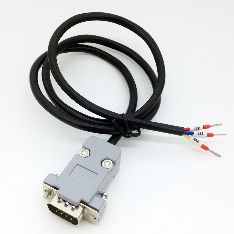 Serial port head DB9 solder-free plug 9-pin adapter wire terminal RS232 connector COM port male and female