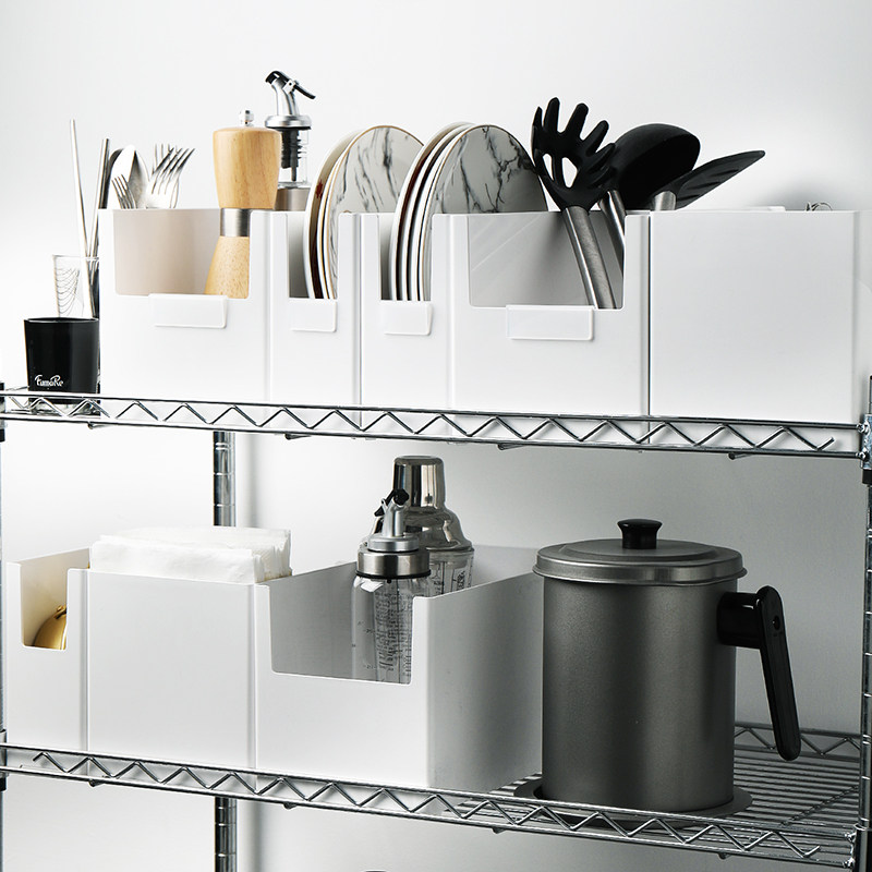 Desktop containing box Superimposed Containing Basket Sorting Plastic Finishing Racks Home Kitchen Makeup room Storage box