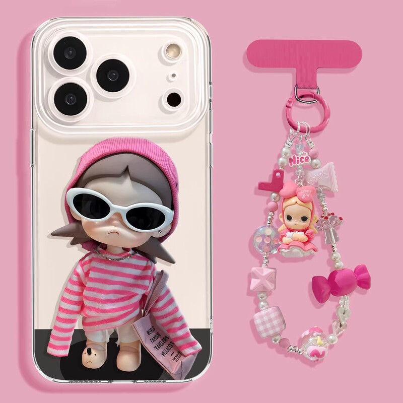 Japanese Demiu Case for Apple 17 Pro Max, New iPhone 17, Super Popular Transparent Max, Cute 13 for Women, 14 Super Pretty with Lanyard, 16 Full Protection Anti-Drop, 17 Pro Soft