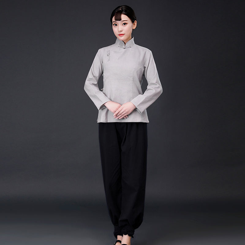 Cotton and linen Republic of China clothing female Liu Hulan performance clothing children's drama performance rural old lady Meng Po clothing six one