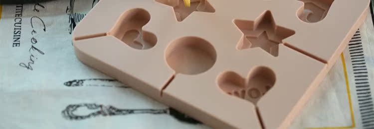 Lollipop Khuôn Silicone Bộ phim hoạt hình sáng tạo Handmade Homemade Chocolate Star Lollipop Abrasives Nhỏ khuôn bánh silicon