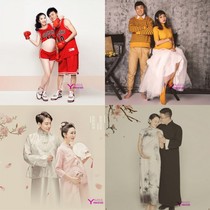 New pregnant women photo clothing Chinese style fashion couple pregnant women photography building men and women pregnant couples photo clothing
