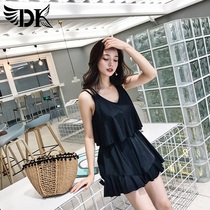 DK swimsuit women 2021 New conjoined belly belly thin conservative sexy small breasts Korean ins soak hot spring swimwear