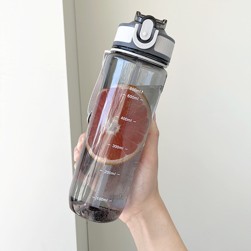 Plastic water glass 2020 new wave student large capacity straw cup male and female minimalist high temperature resistant cup sports kettle