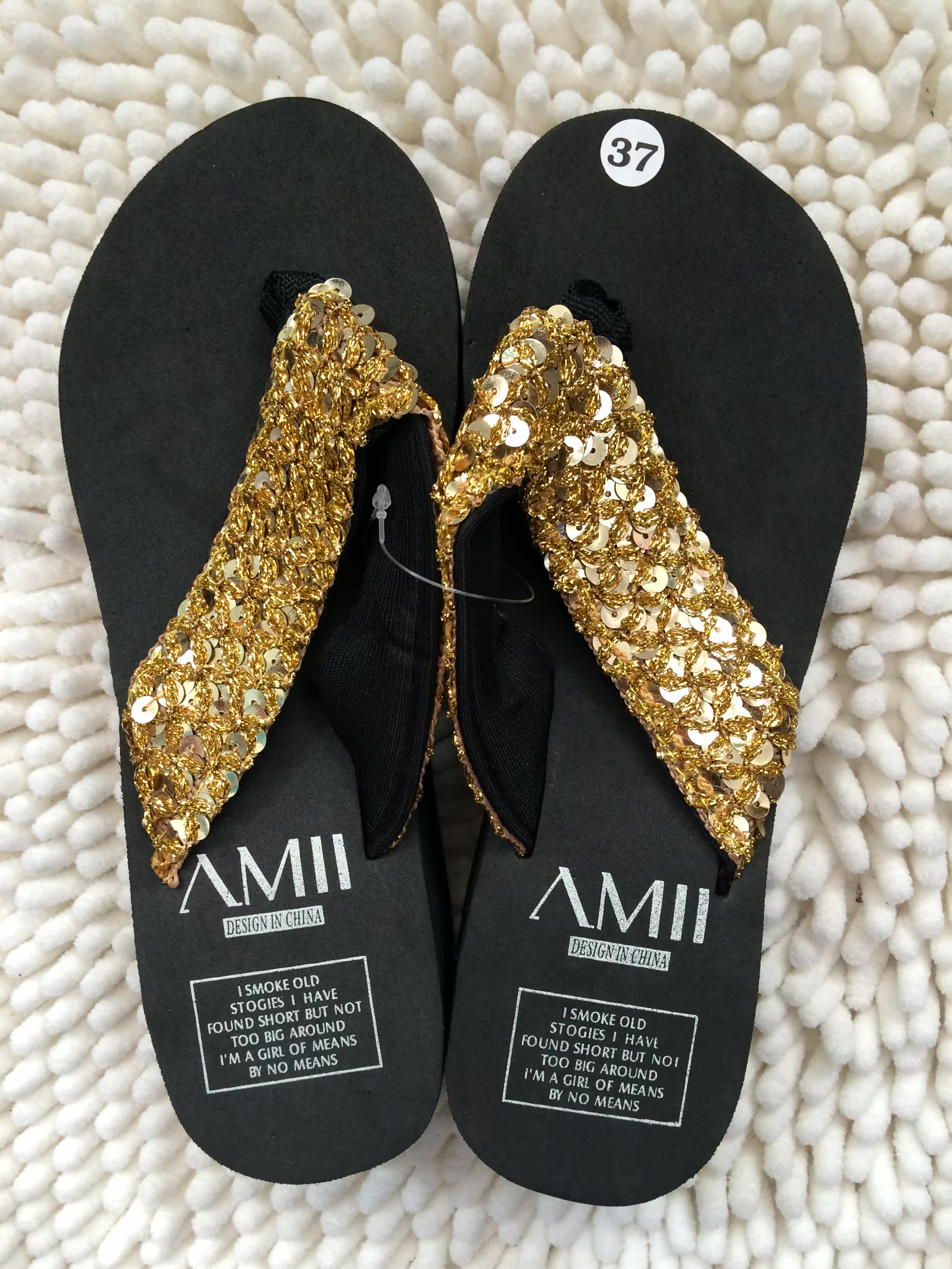 Sandales femme OTHER   en tissu paillete - Ref 2669358 Image 5