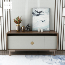 Modern Chinese Restaurant cupboard Lockers New Chinese Dining Side Cabinet Wine Cabinet Integrated By Wall Tea Table Side Cabinet Tea Water Cabinet