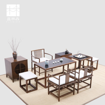 New Chinese Simple Tea Table New Chinese Solid Wood Tea Table Zen Tea Table Chair Tea Room Tea House Tea Cabinet Homestay Furniture