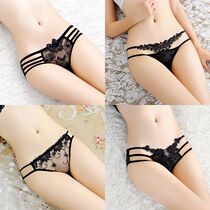  4-pack sexy lace transparent womens underwear summer ultra-thin breathable thin belt super stretch triangle shorts women
