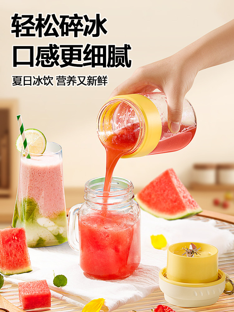 Michael Cool Portable Glass Juicer Small Household Multifunctional Juice Maker Wireless Charging Electric Juicing Cup